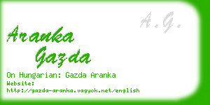 aranka gazda business card